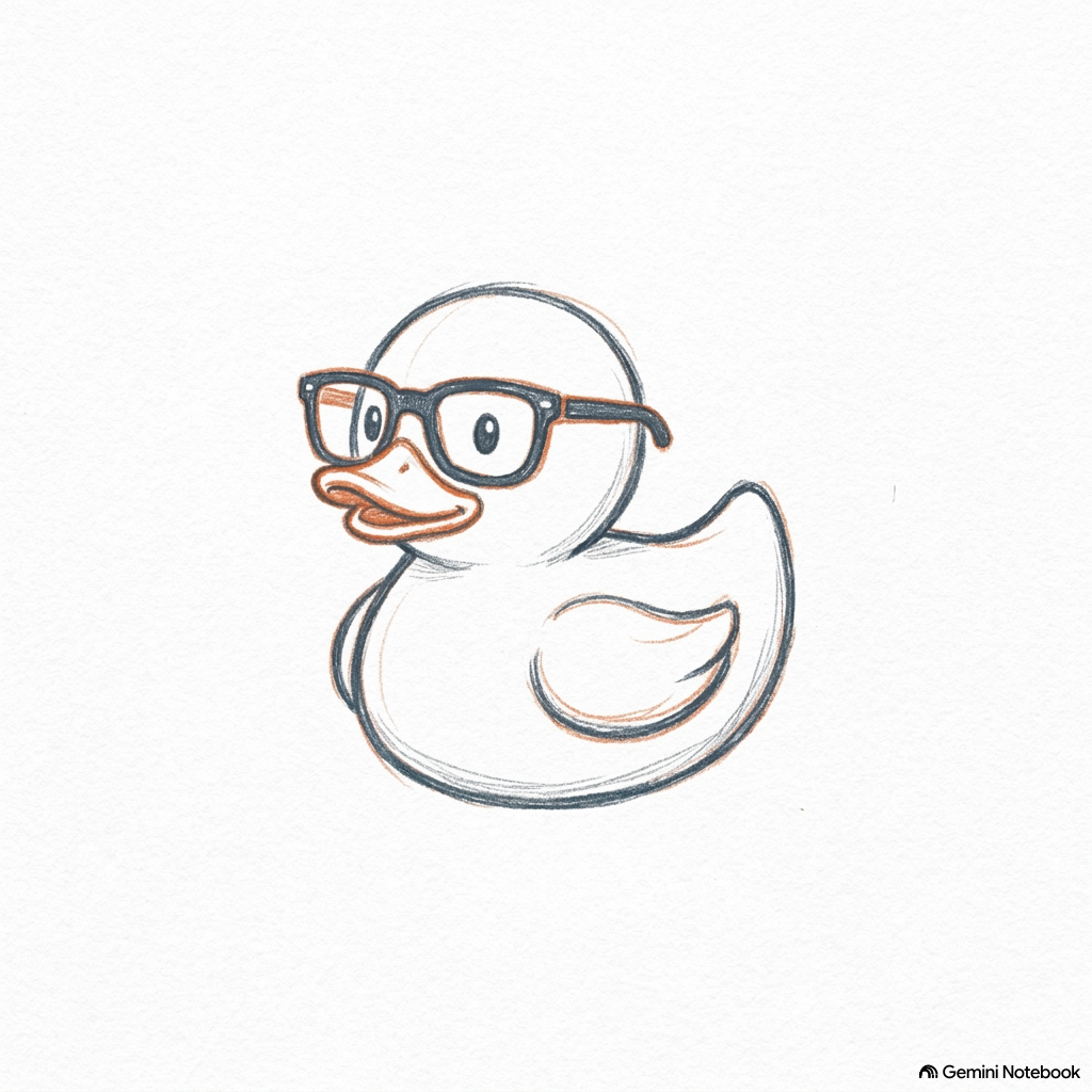 Duck with glasses